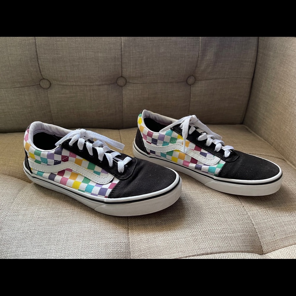 Vans Patchwork & Checkerboard Size 6 - image 3